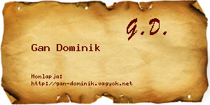 Gan Dominik névjegykártya